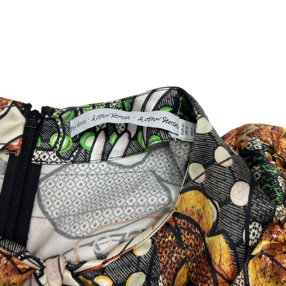 & Other Stories African Mood Dress Multicolour A-Line 3/4 Sleeve Size Sm… - Picture 13 of 16